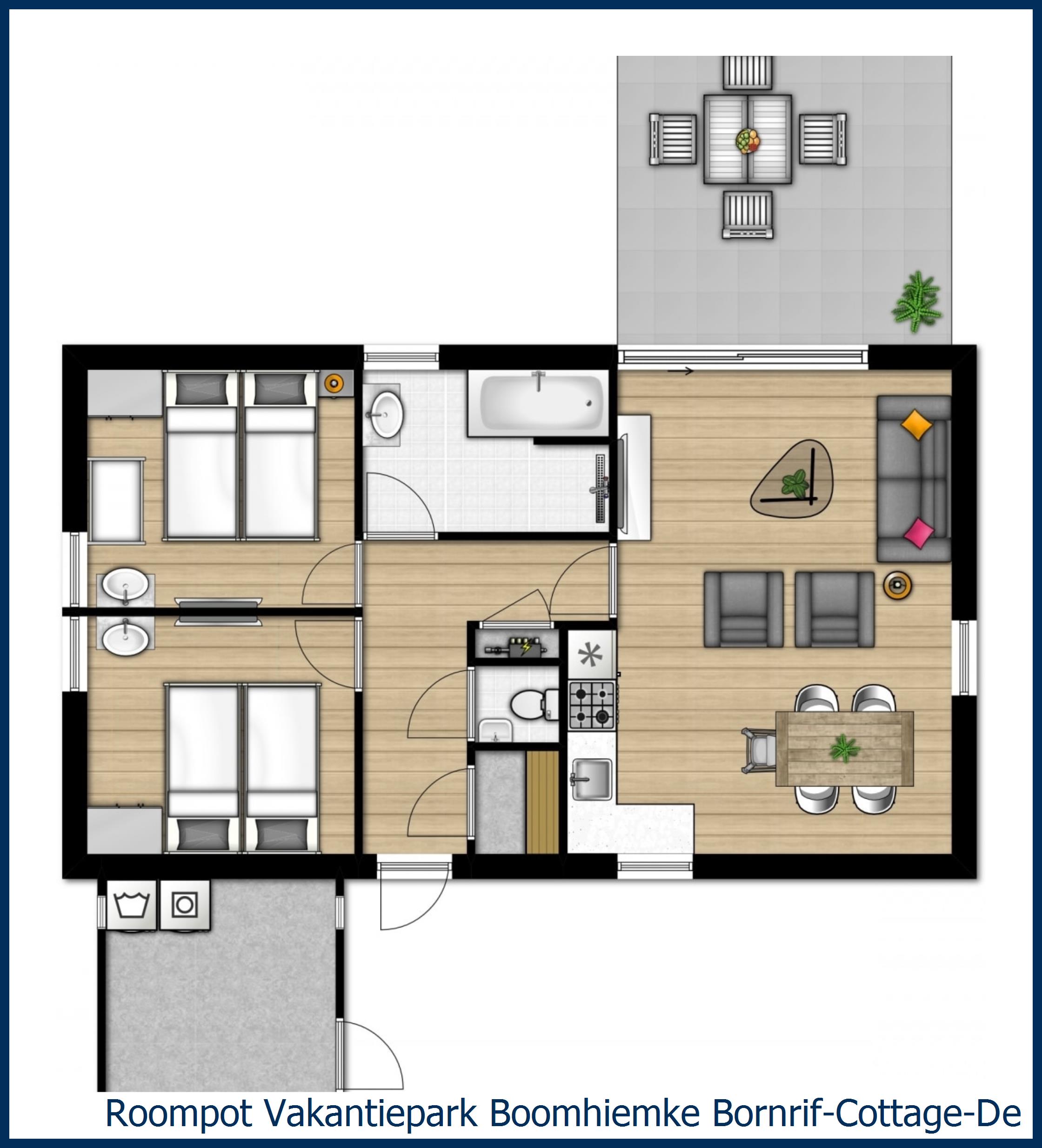 Bungalow Bornrif--Deluxe-4 in Boomhiemke