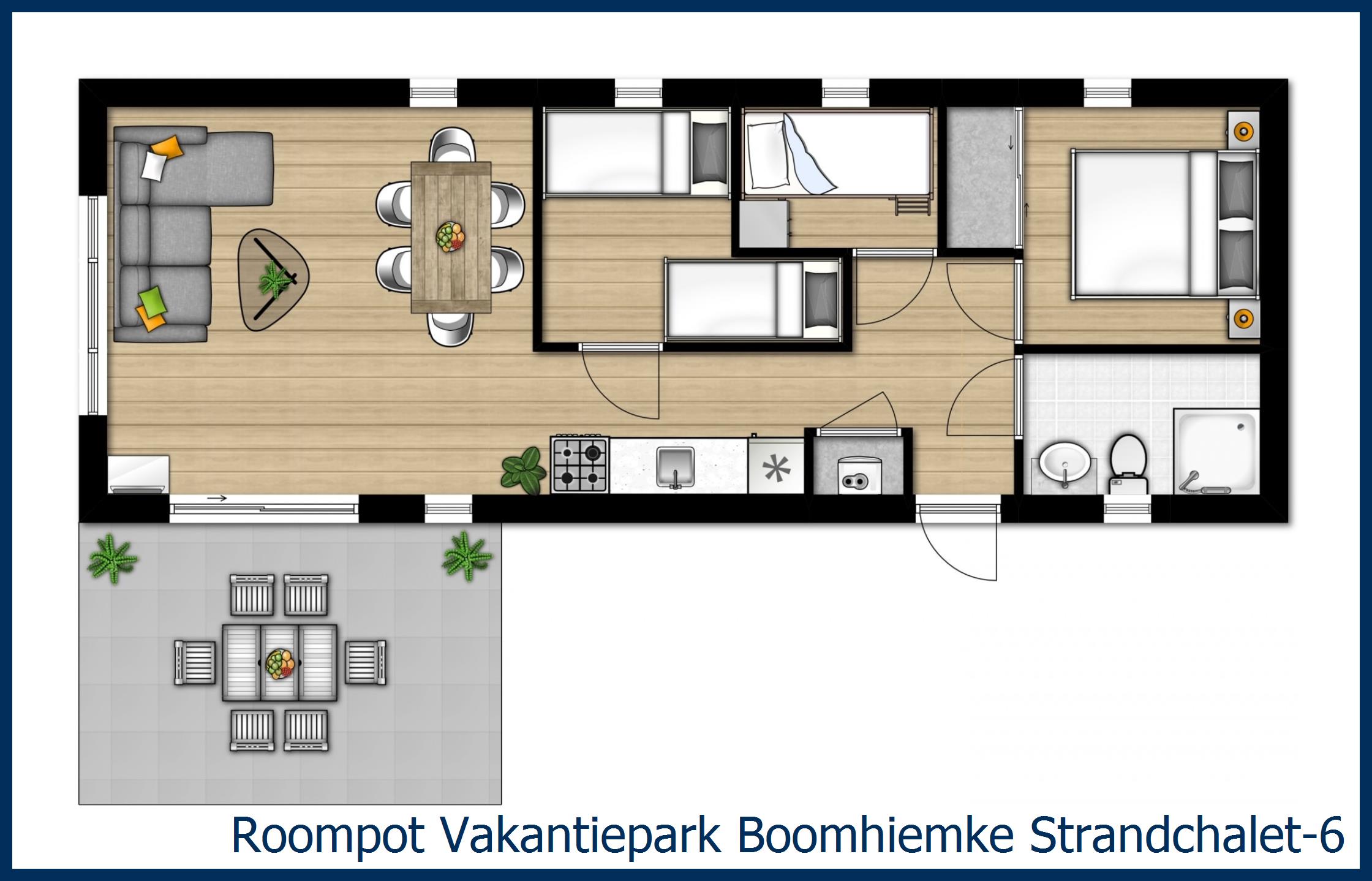 Strandchalet 6 Strand-6 in Boomhiemke