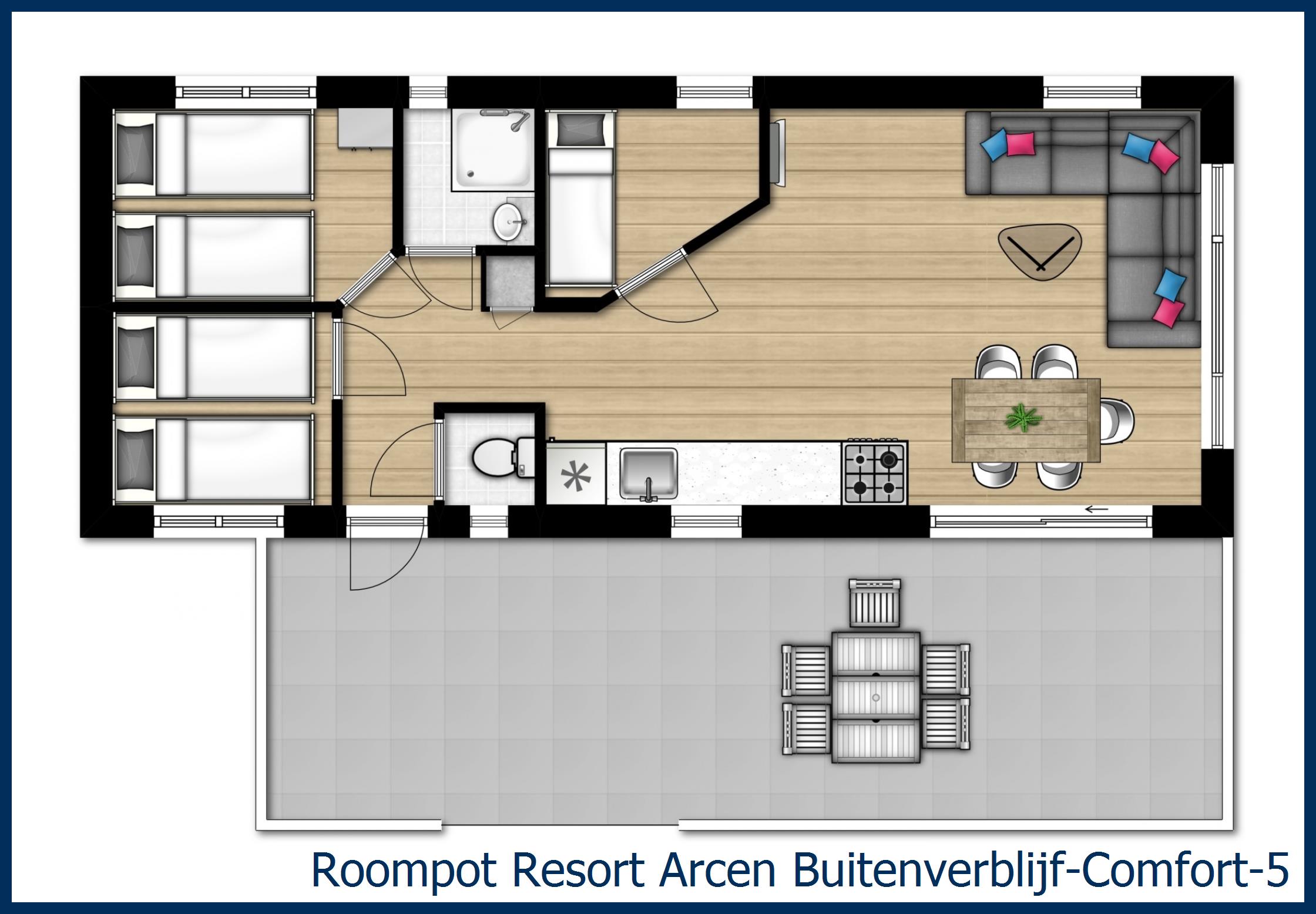 Buitenverblijf Comfort 5 Buitenverblijf-Comfort-5 in Resort Arcen