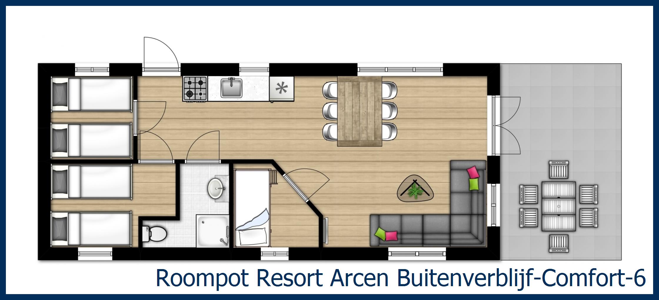 Buitenverblijf Comfort 6 Buitenverblijf-Comfort-6 in Resort Arcen