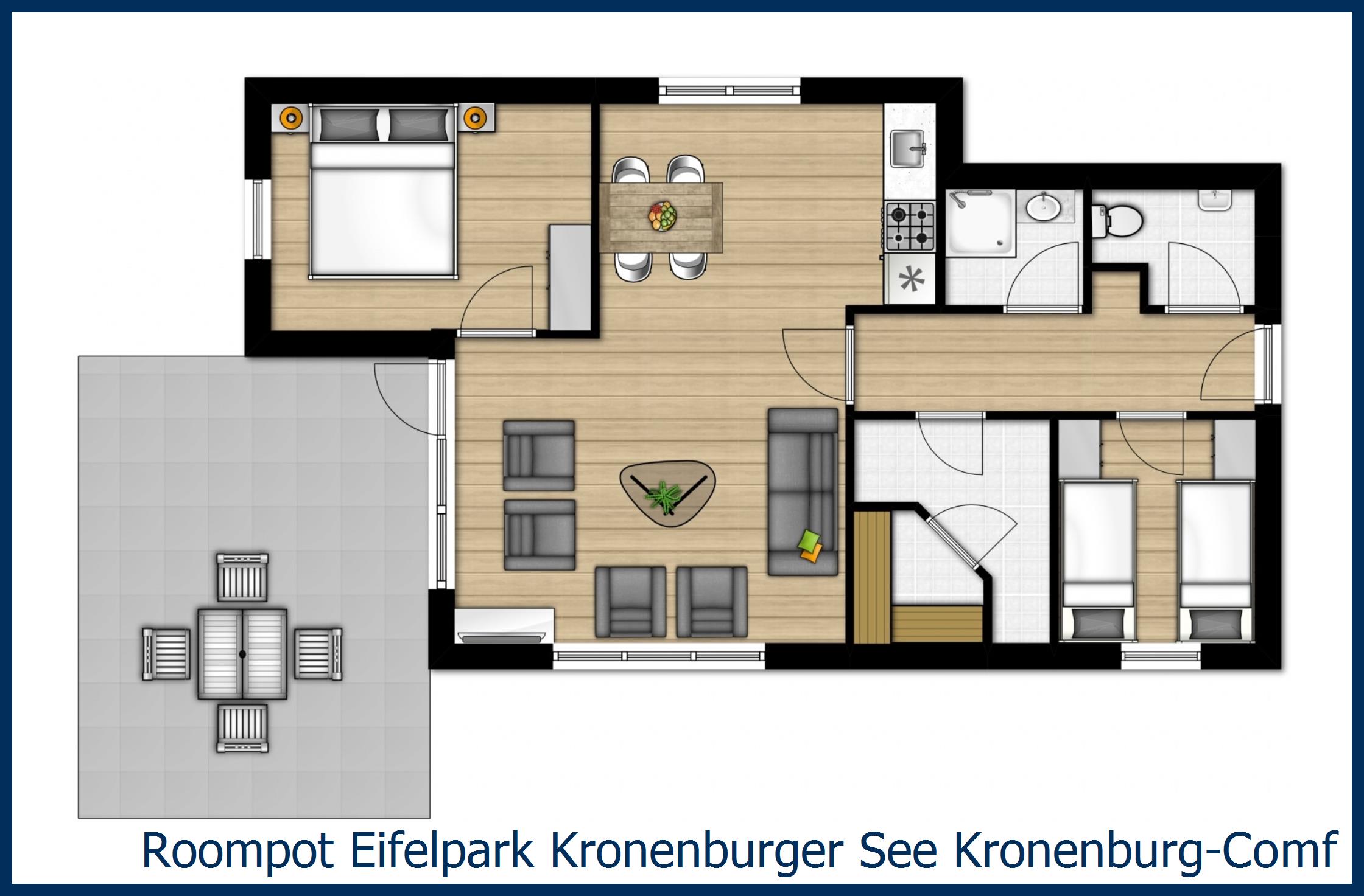 Kronenburg Comfort met Sauna 4 Kronenburg-Comfort-met-Sauna-4 in Eifelpark Kronenburger See