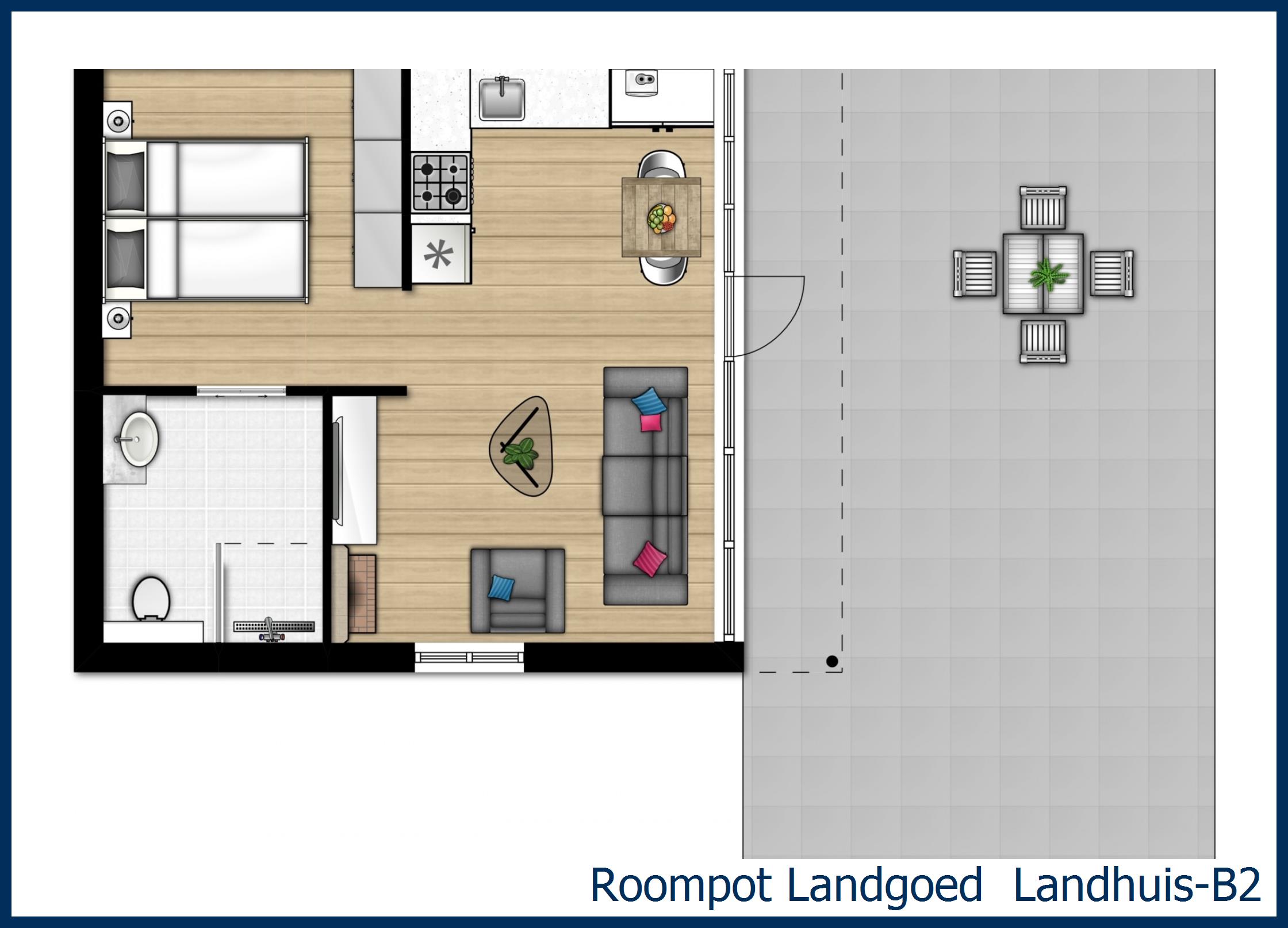 Bungalow Landhuis-B2 in 't Wildryck
