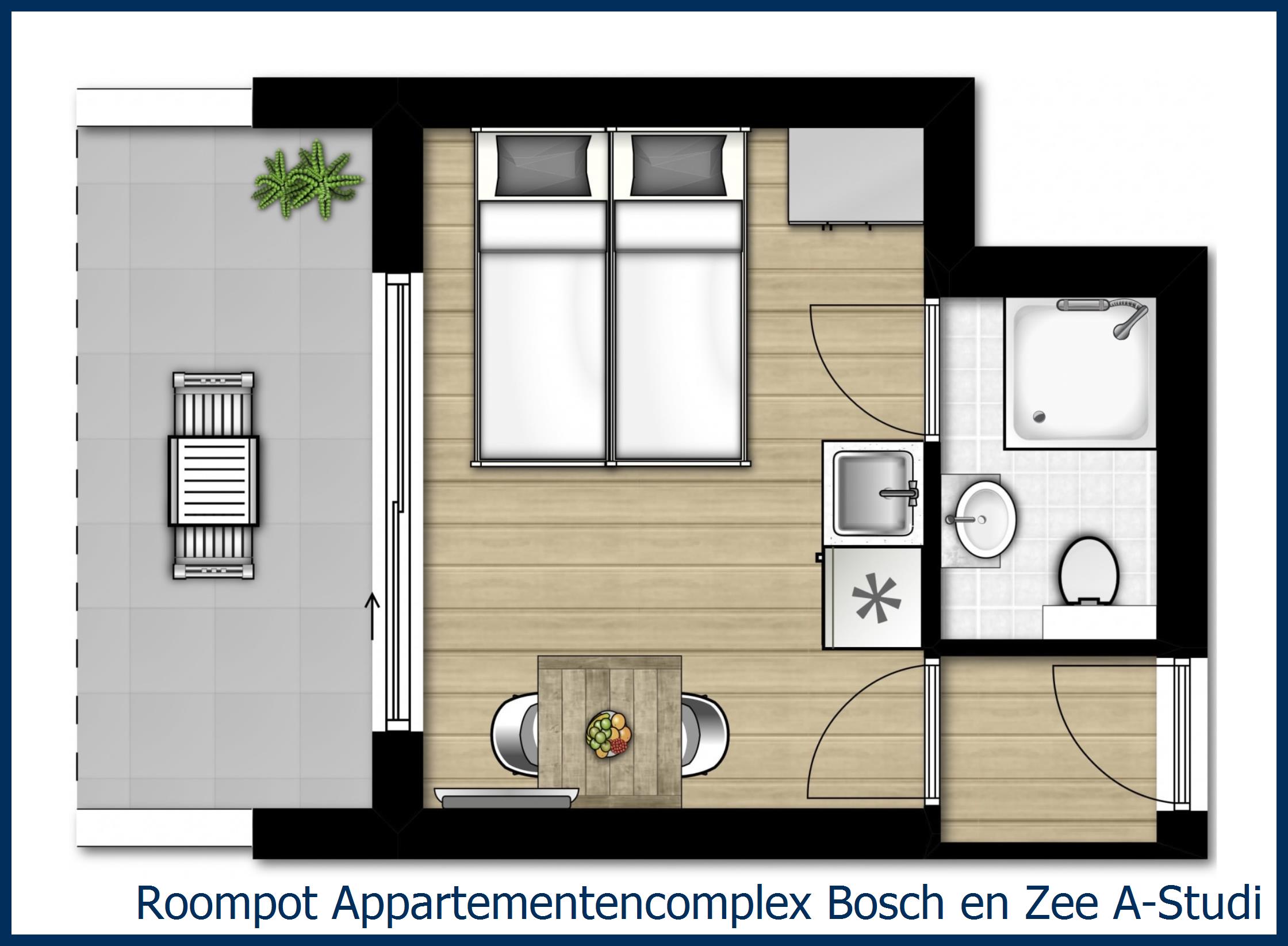 Appartement A-Studio-2-comfort in Bosch en Zee